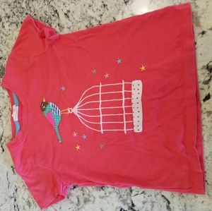 Girls Mini Boden bird tee size 5 or 6